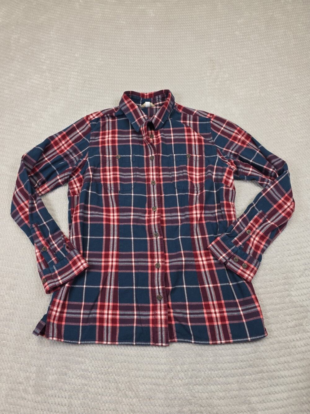 Duluth Shirt Womens Medium Flannel Button Up Plaid